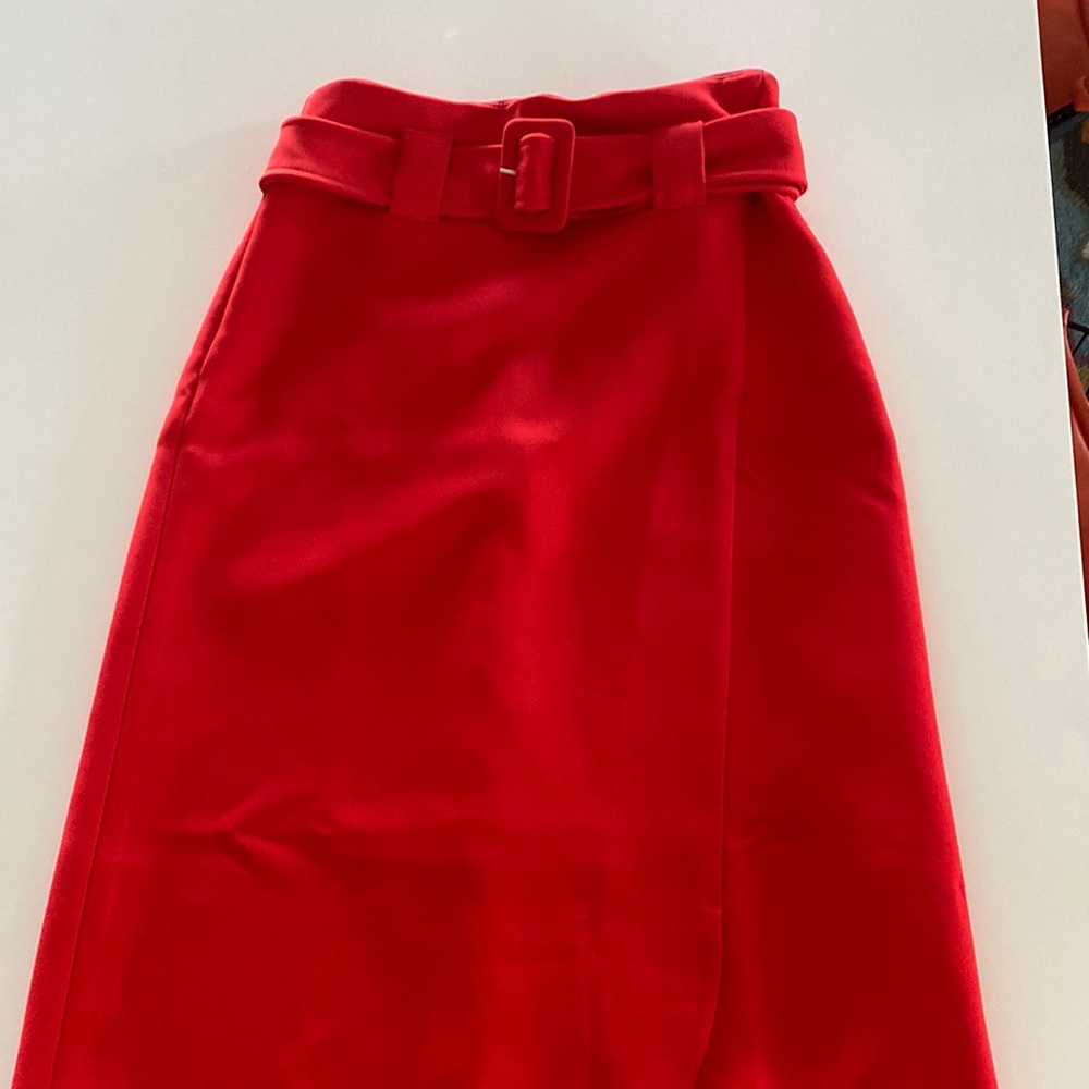 Red pencil skirt Ted baker style by halogen size vintage red